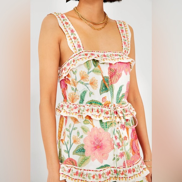 🥭FARM RIO Macaw Bloom Ruffle Tiered Sundress - Picture 10 of 16